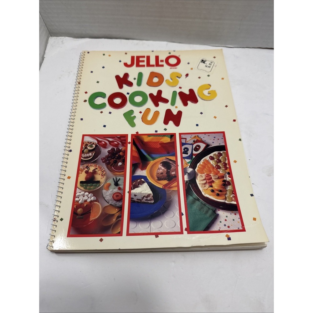Vintage Jell-O Kids Cooking Fun Cook Book 1991 Spiral Bound By Crescent Books
